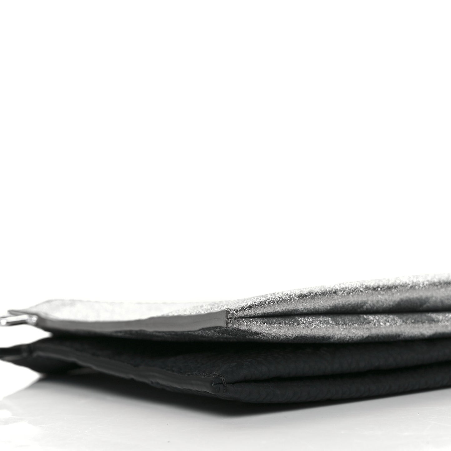 Damier Glitter Taurillon Monogram In The Loop Trio Pouch Black Silver