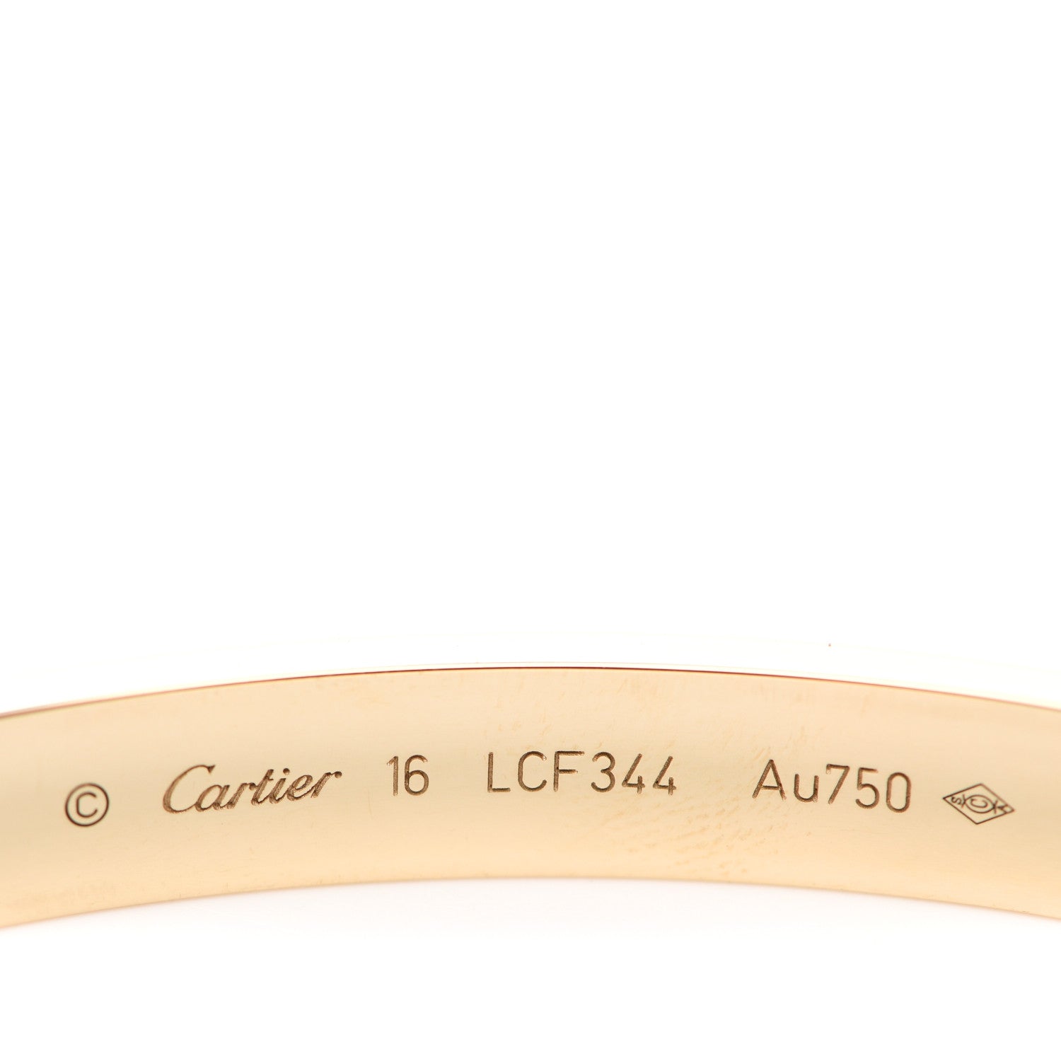 Cartier 18K Yellow Gold LOVE Bracelet 16 5 of 7