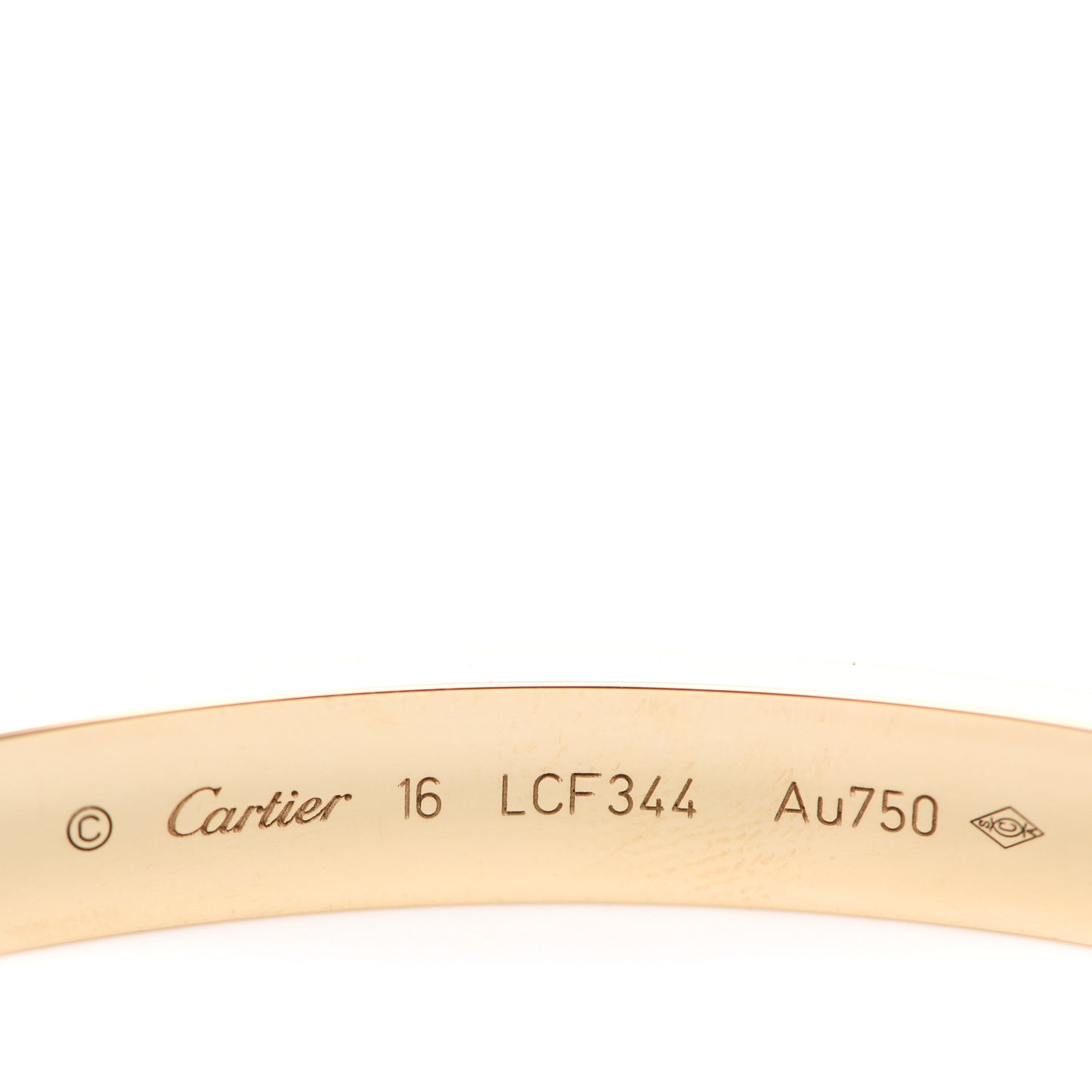 18K Yellow Gold LOVE Bracelet 16
