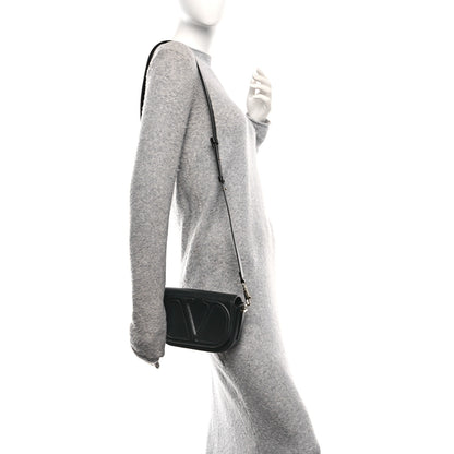 Valentino Garavani Calfskin VLogo Walk Shoulder Bag Black 2 of 9