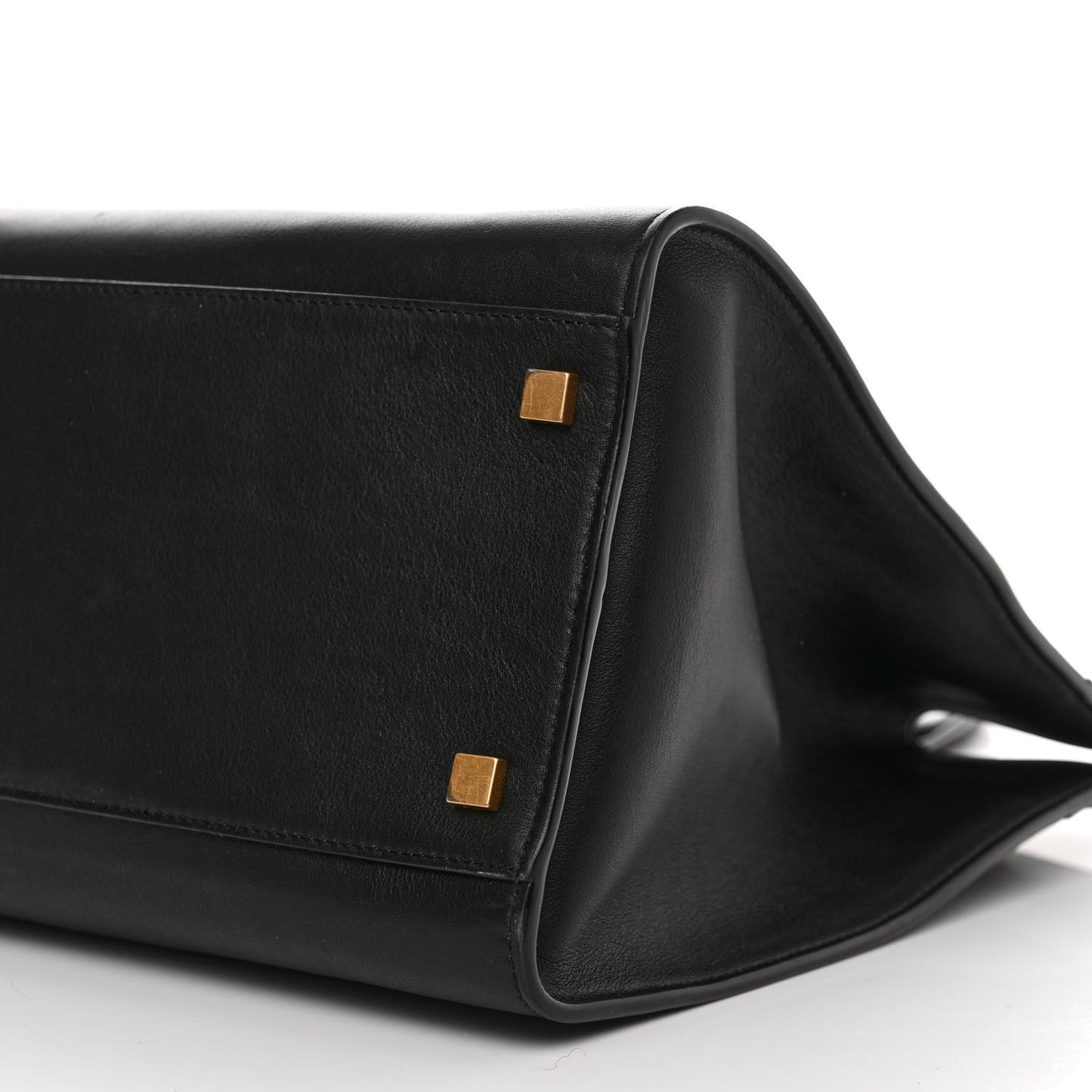 SAINT LAURENT Calfskin Large Manhattan Shopper Tote Black