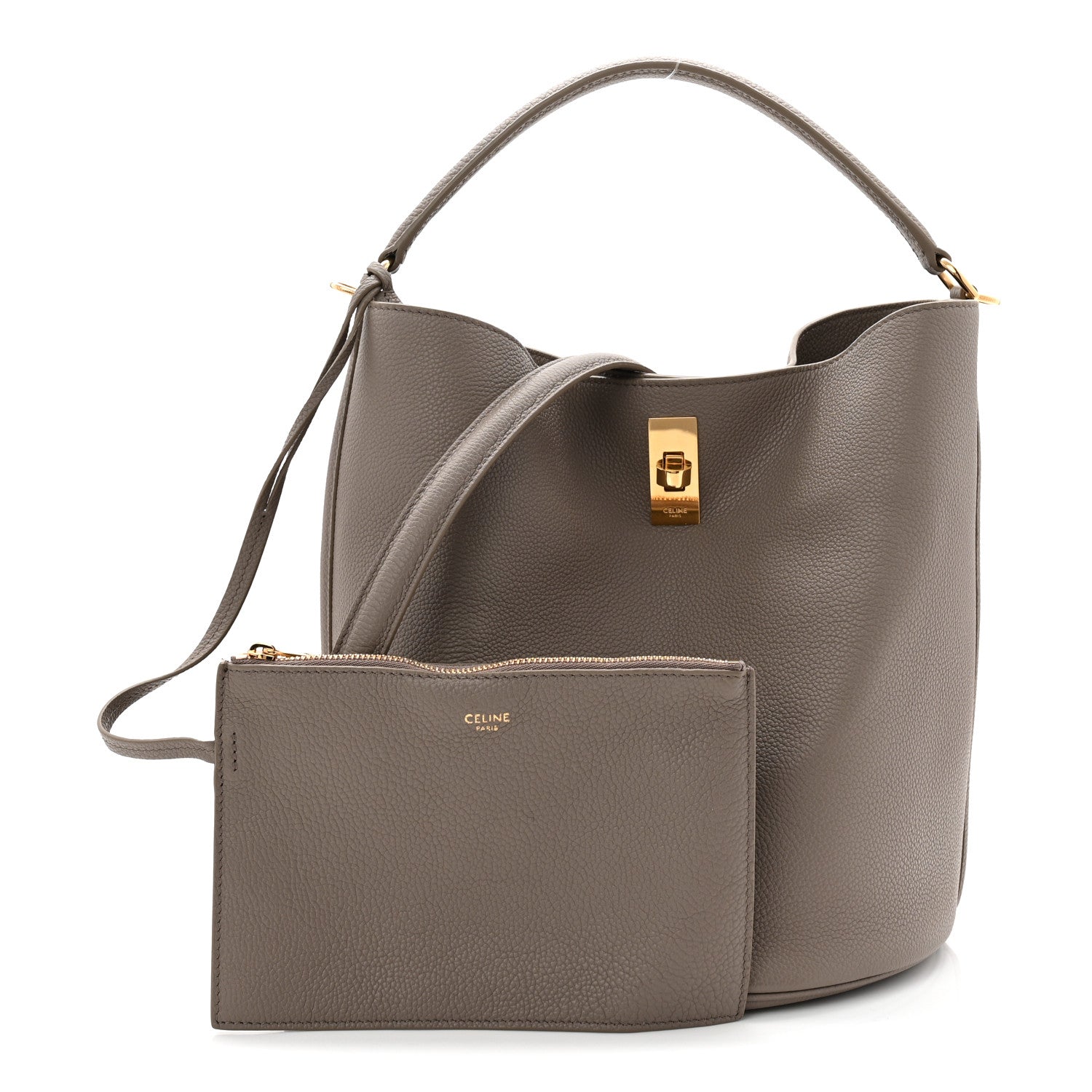 Celine Supple Grained Calfskin Bucket 16 Bag Pebble 3 of 12