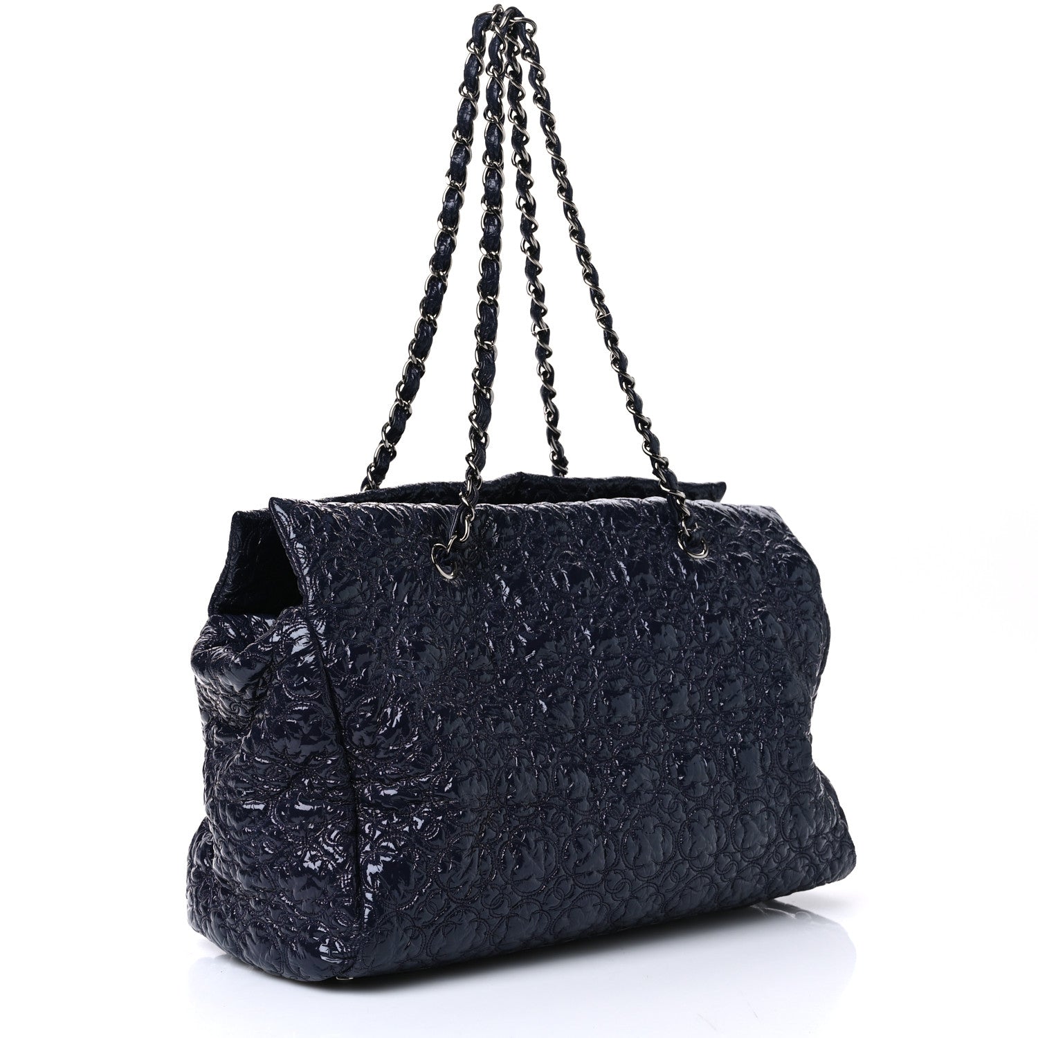Chanel Vinyl Rock in Moscow Tote Navy 2 of 10