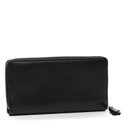 Gucci Pebbled Calfskin Soho Zip Around Wallet Black 3 of 8