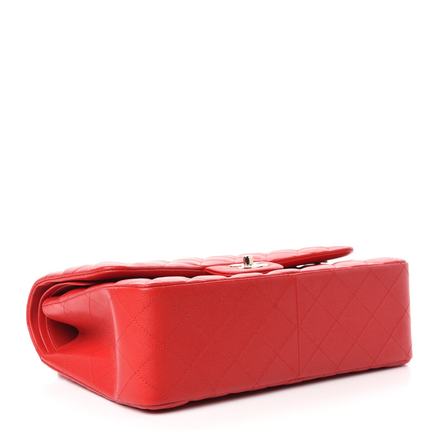 Chanel Caviar Quilted Jumbo Double Flap Red 4 of 11