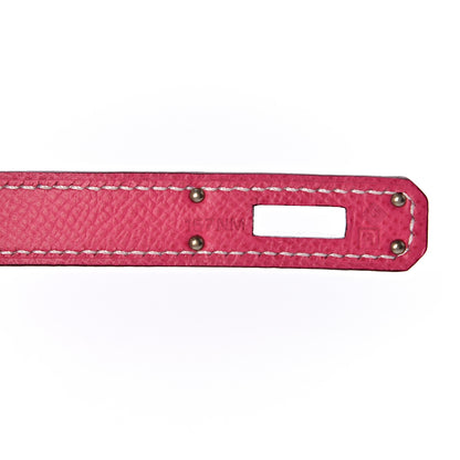 Hermes Epsom Kelly Cut Clutch Pochette Rose Tyrien 7 of 7