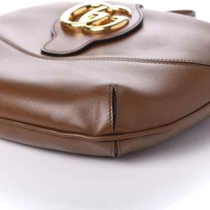 Gucci Boarded Plutone Calfskin Medium Arli Shoulder Bag Nocciola 7 of 11