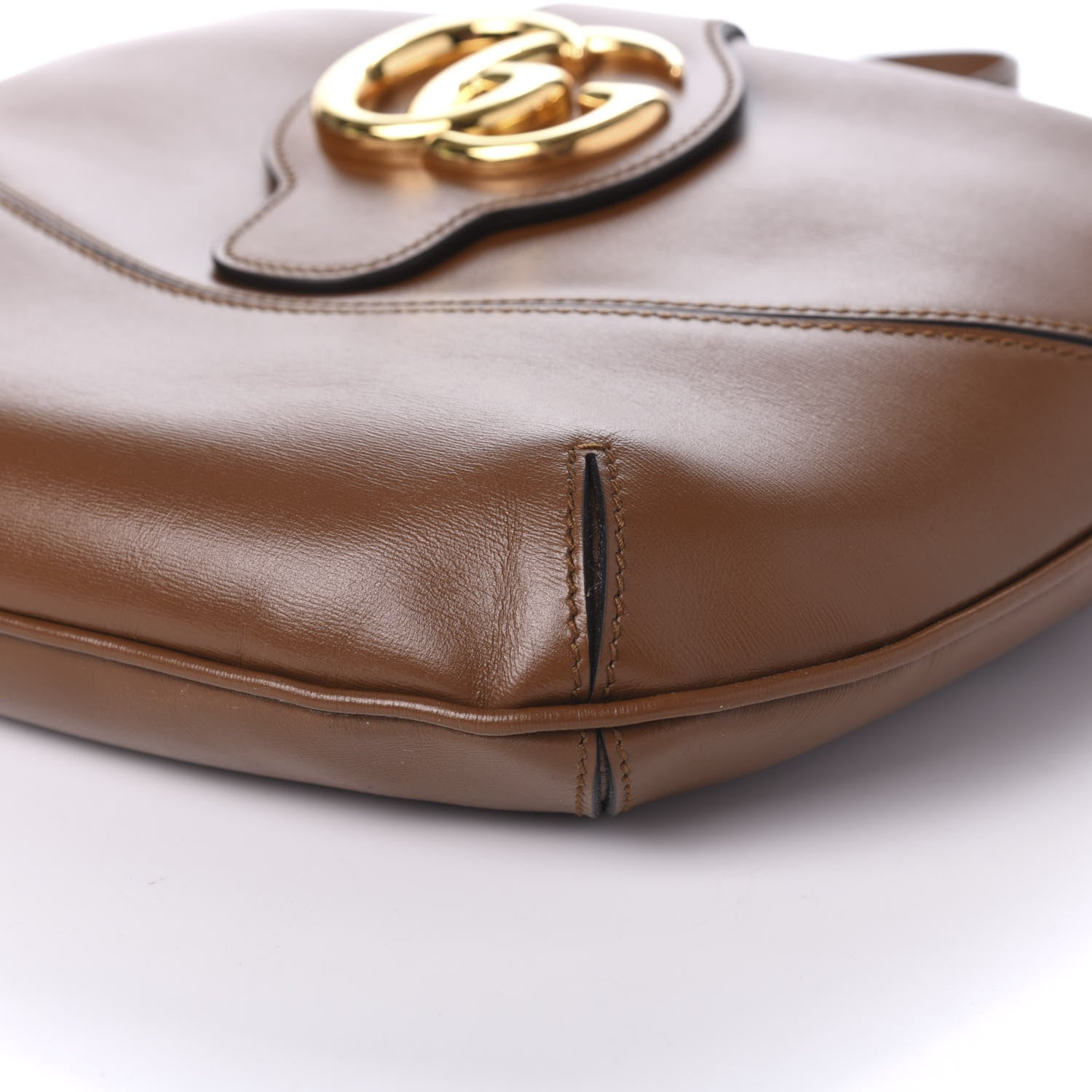 Gucci Boarded Plutone Calfskin Medium Arli Shoulder Bag Nocciola 7 of 11
