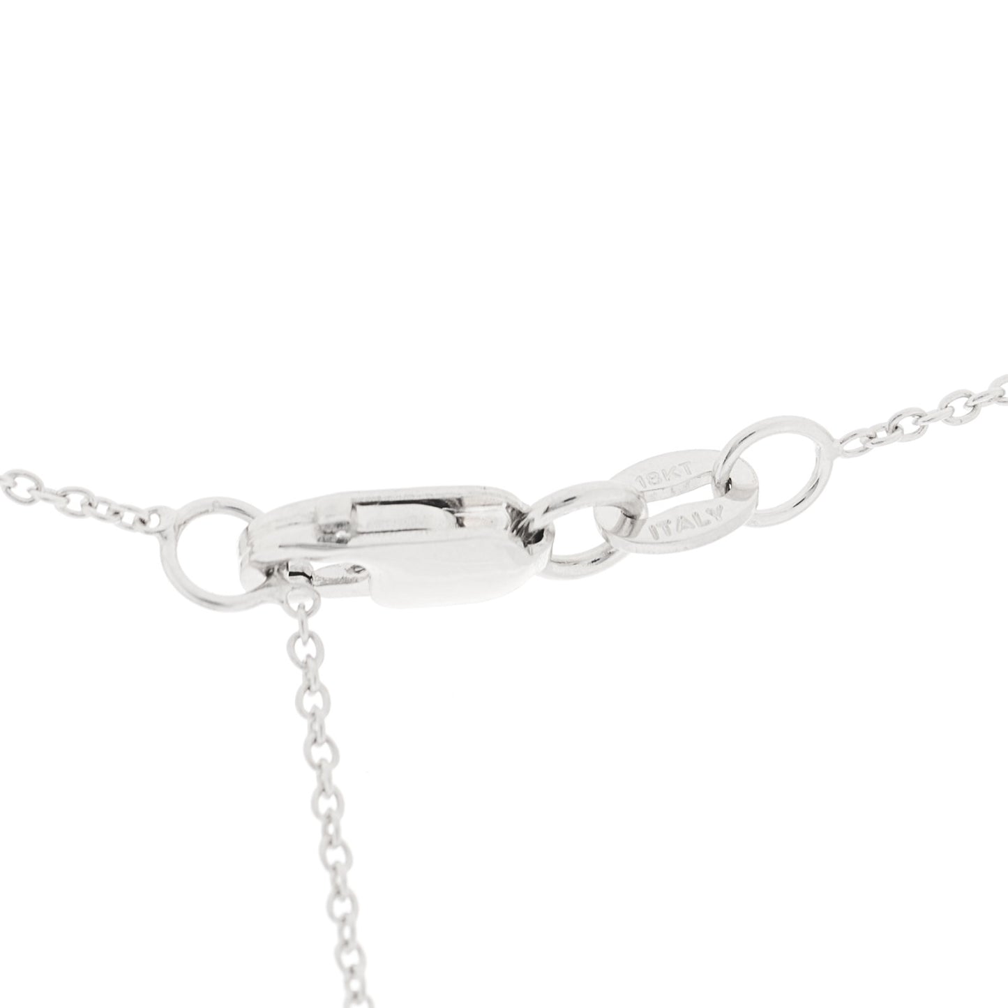 18K White Gold Diamond Diamante Necklace