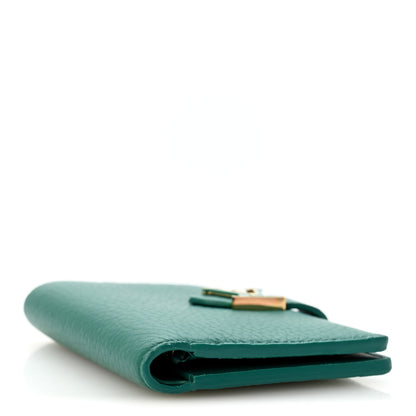 Louis Vuitton Taurillon Capucines Vertical Compact Wallet Green 4 of 8