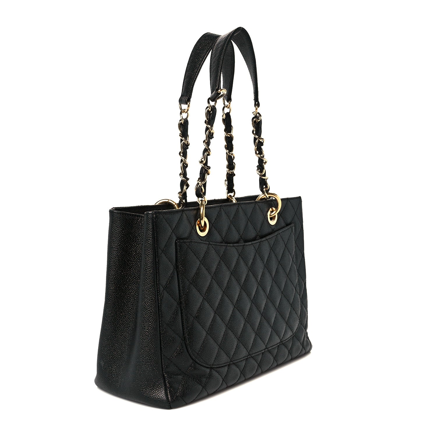 Chanel Caviar Quilted Grand Shopping Tote GST Black 3 of 10