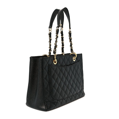 Chanel Caviar Quilted Grand Shopping Tote GST Black 3 of 10