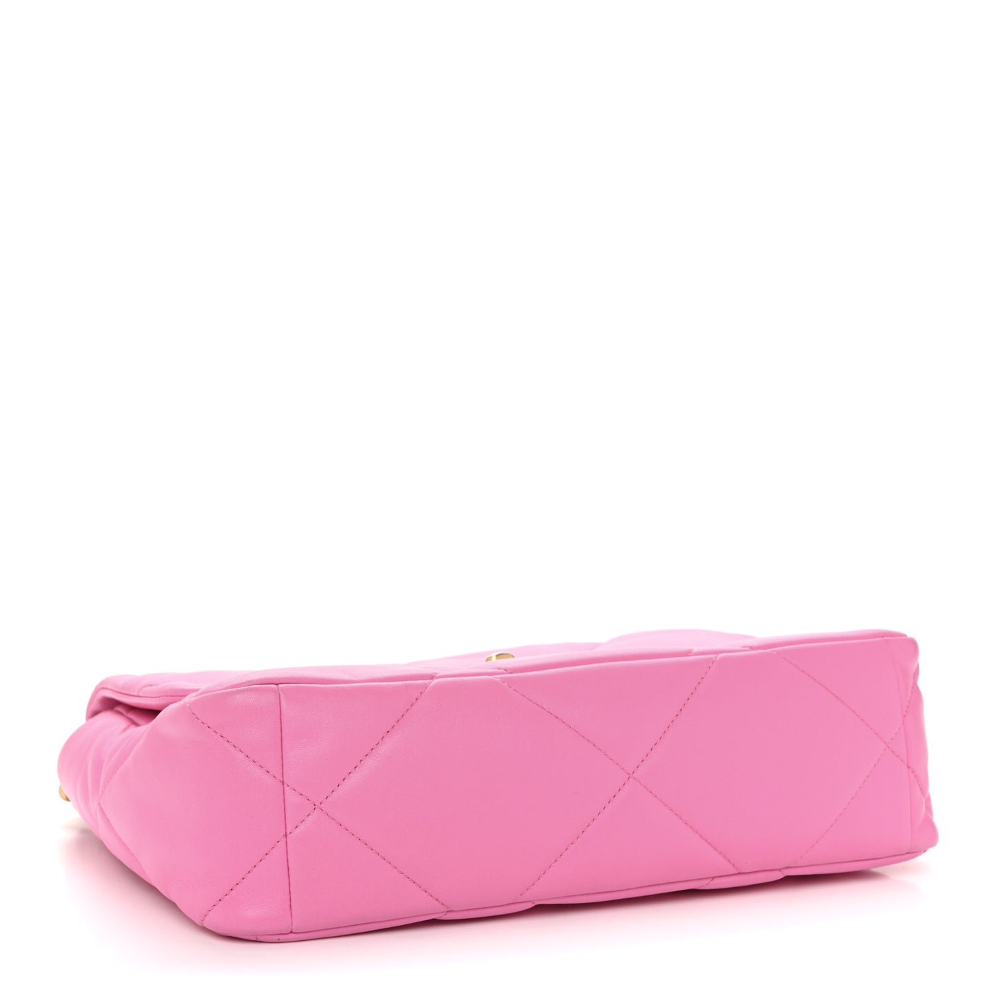 Lambskin Quilted Large Chanel 19 Flap Neon Pink