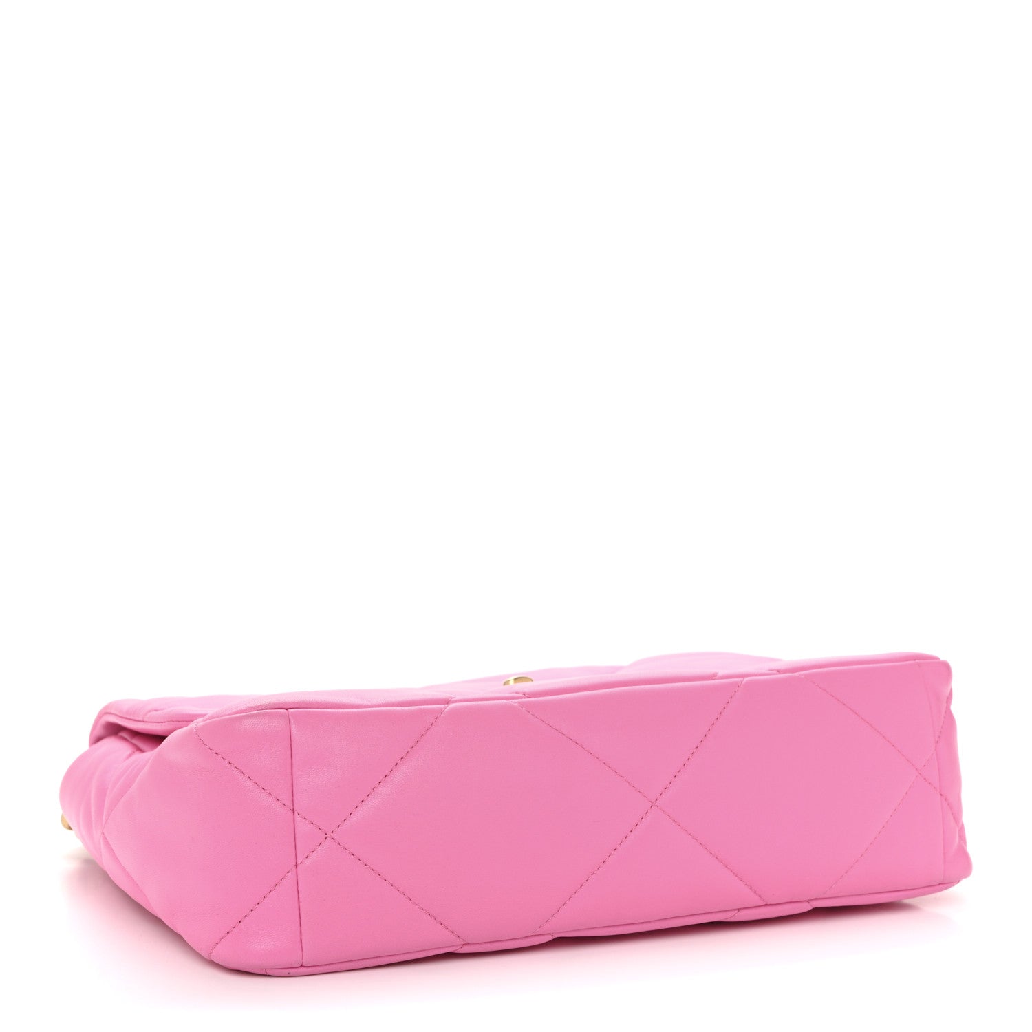 Chanel Lambskin Quilted Large Chanel 19 Flap Neon Pink 4 of 13