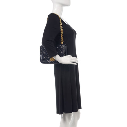 Christian Dior Lambskin Cannage Large Dioraddict Flap Bag Black 3 of 11