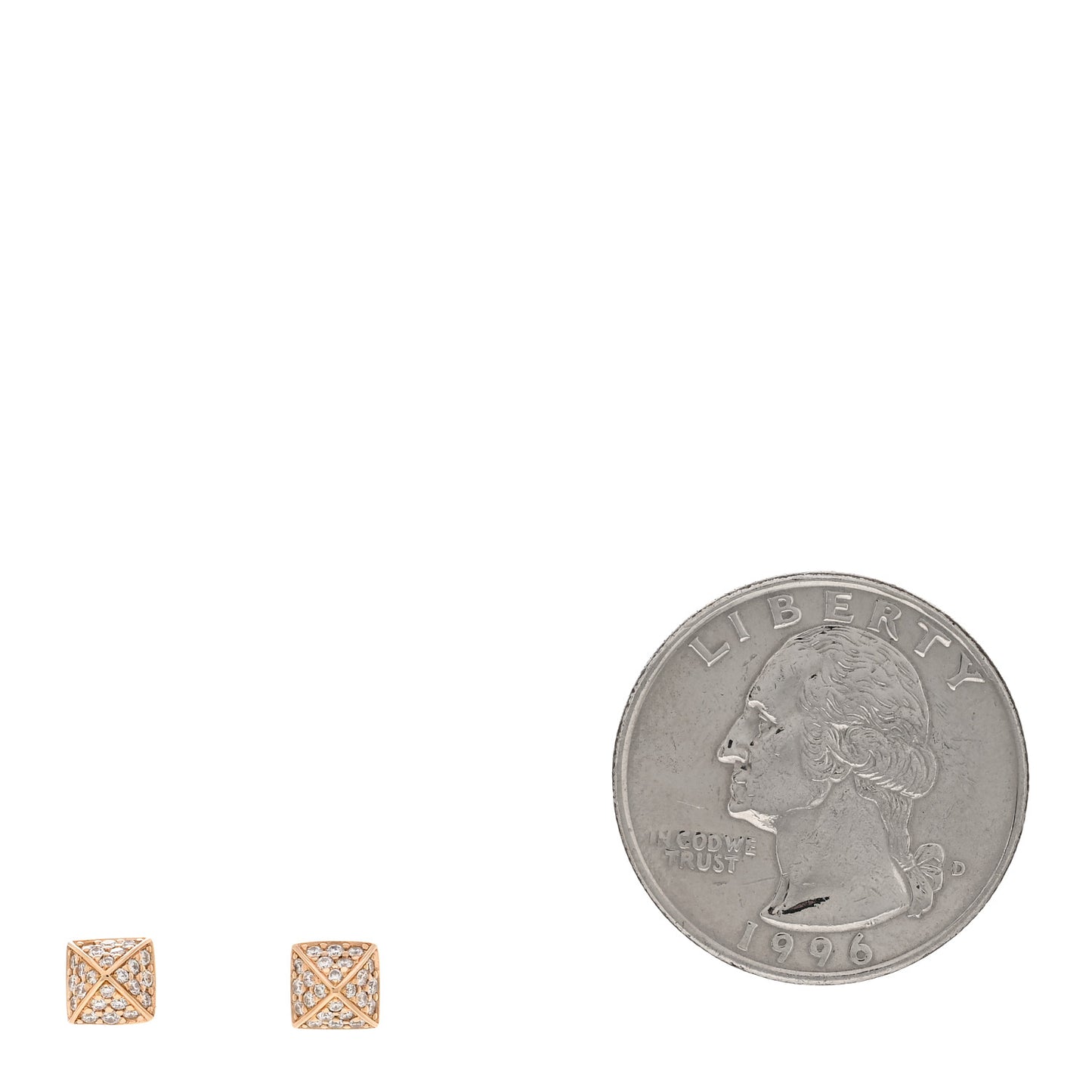 18K Rose Gold Diamond Clou d'H Stud Earrings