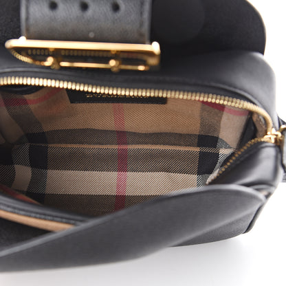 Burberry Soft Grain Calfskin Small Buckle Zip Bag Black 4 of 8