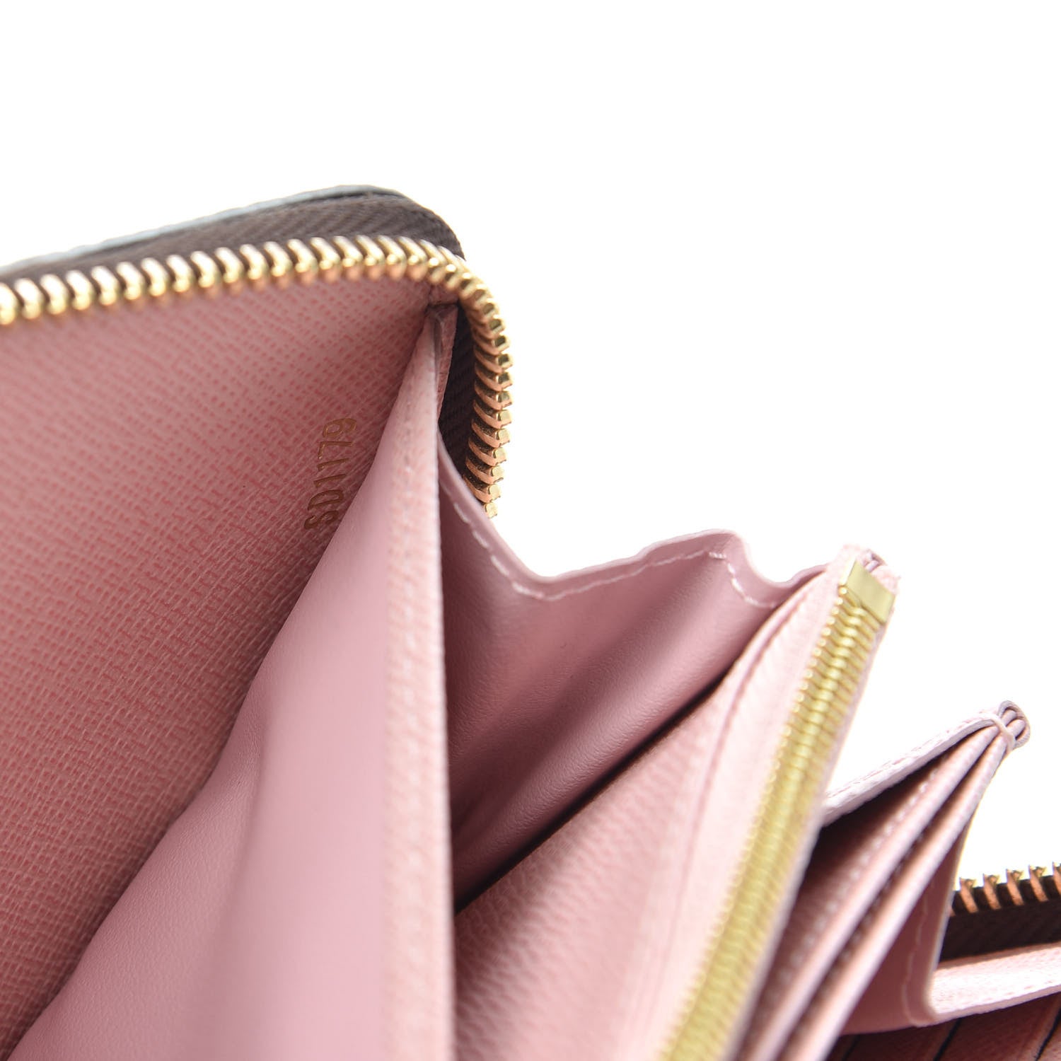 Louis Vuitton Damier Ebene Zippy Wallet Rose Ballerine 7 of 8