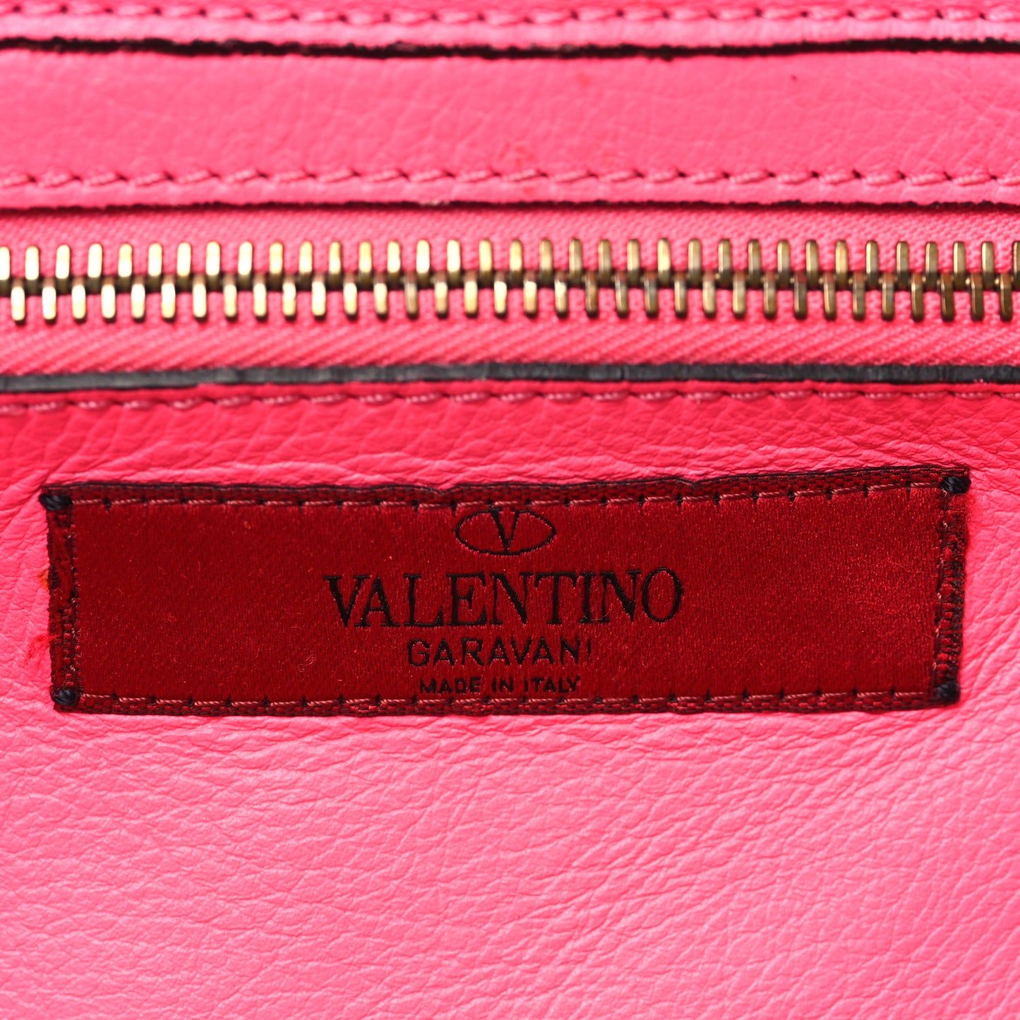Vitello Small Rockstud Tote Fuxia Fluo