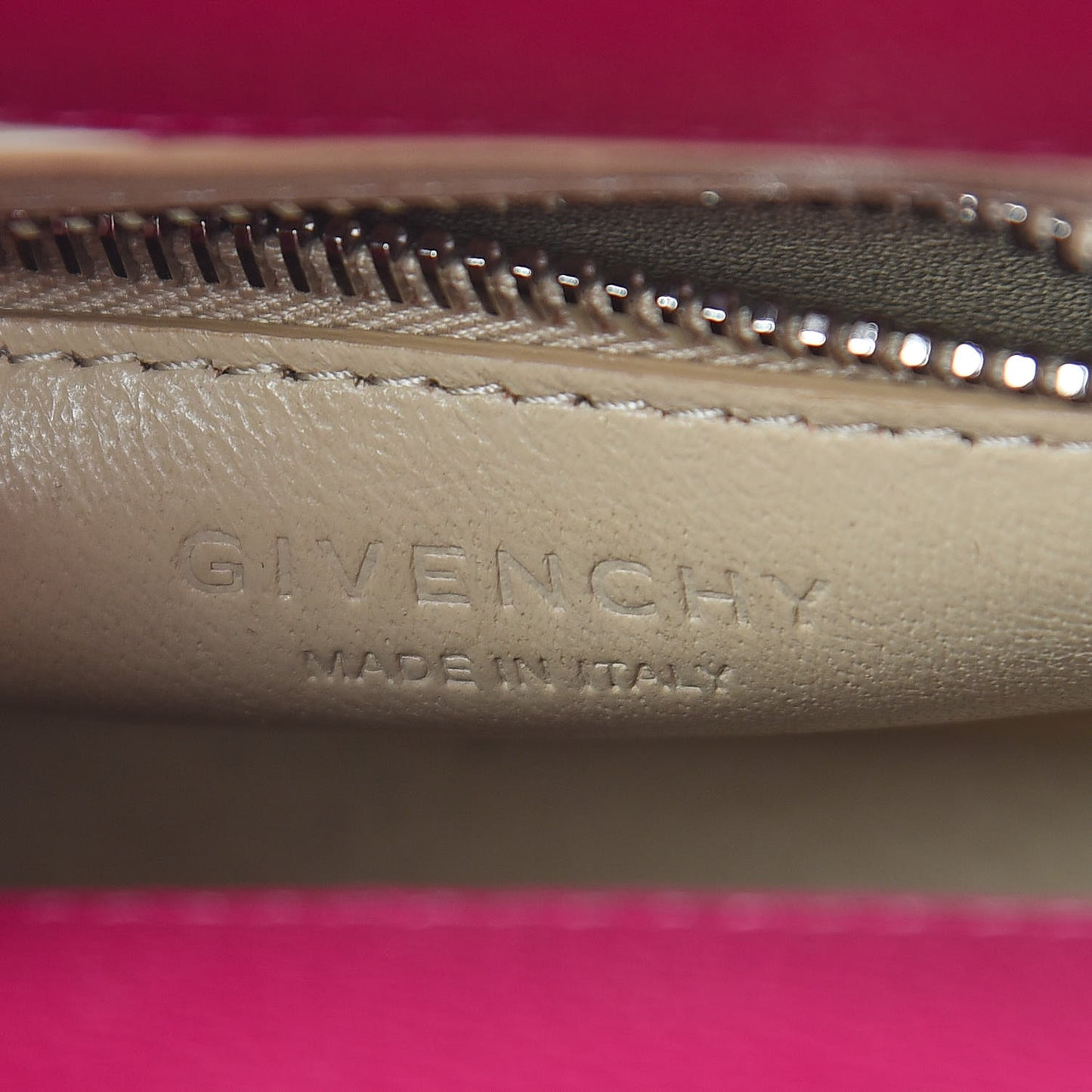 Grained Calfskin Mini Horizon Satchel Fushia