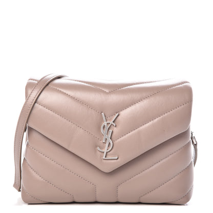 Saint Laurent Calfskin Y Quilted Monogram Toy Loulou Satchel Mink 1 of 9