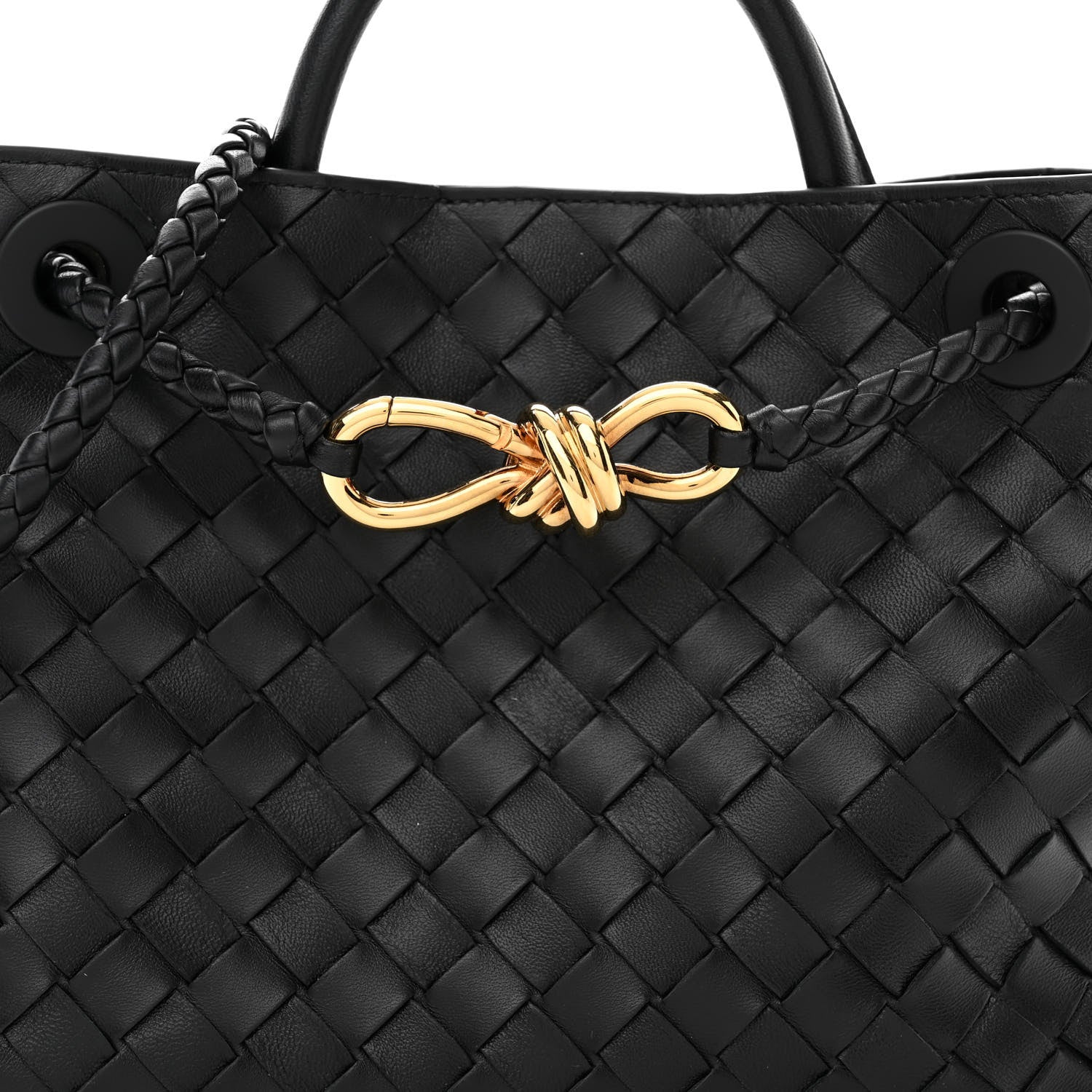 Bottega Veneta Nappa Intrecciato Small Andiamo Shoulder Bag Black 7 of 9