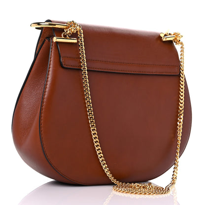 Chloe Suede Smooth Calfskin Drew Shoulder Bag Classic Tobacco 2 of 10