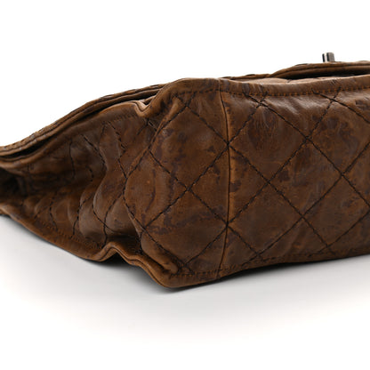 Chanel Aged Crumpled Calfskin Vintage Flap Brown 8 of 9