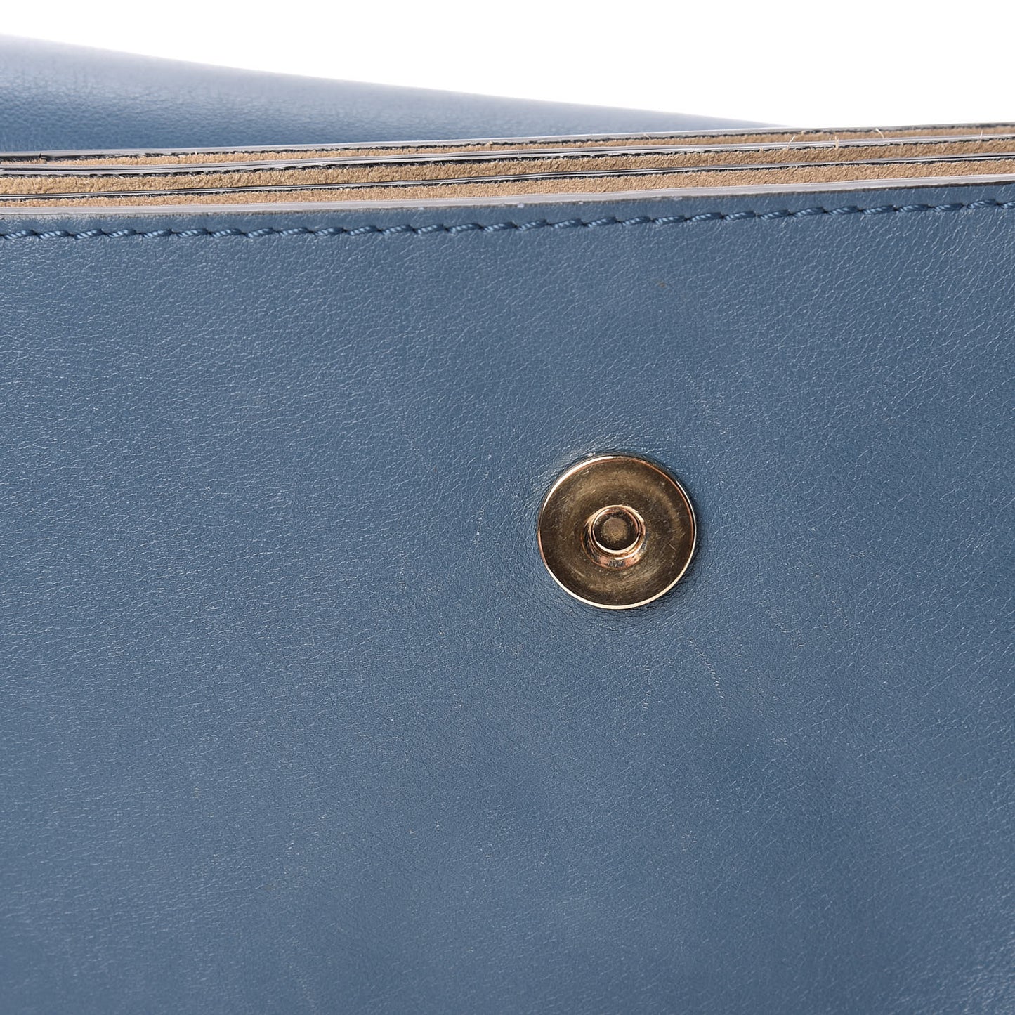 Suede Calfskin Small Faye Shoulder Bag Majolica Blue