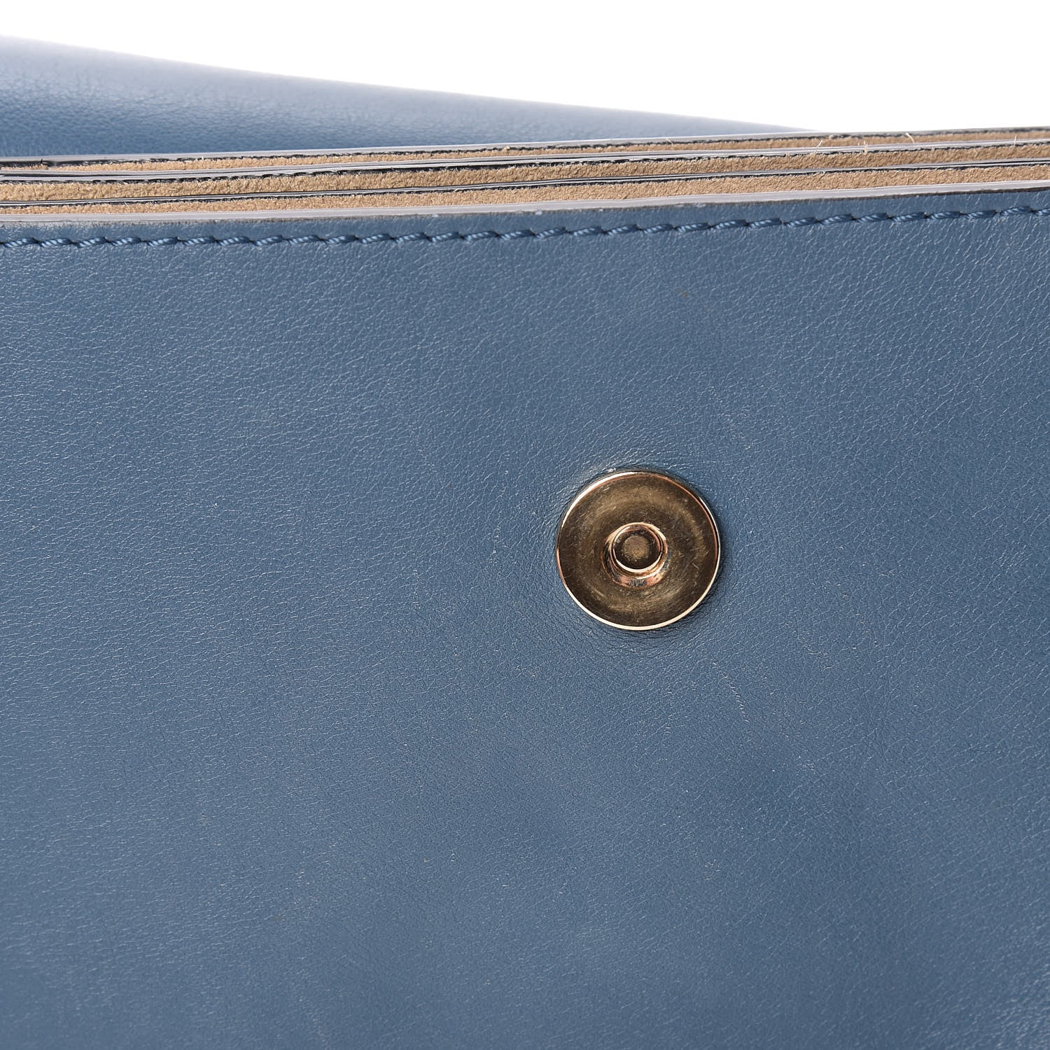 Chloe Suede Calfskin Small Faye Shoulder Bag Majolica Blue 11 of 15