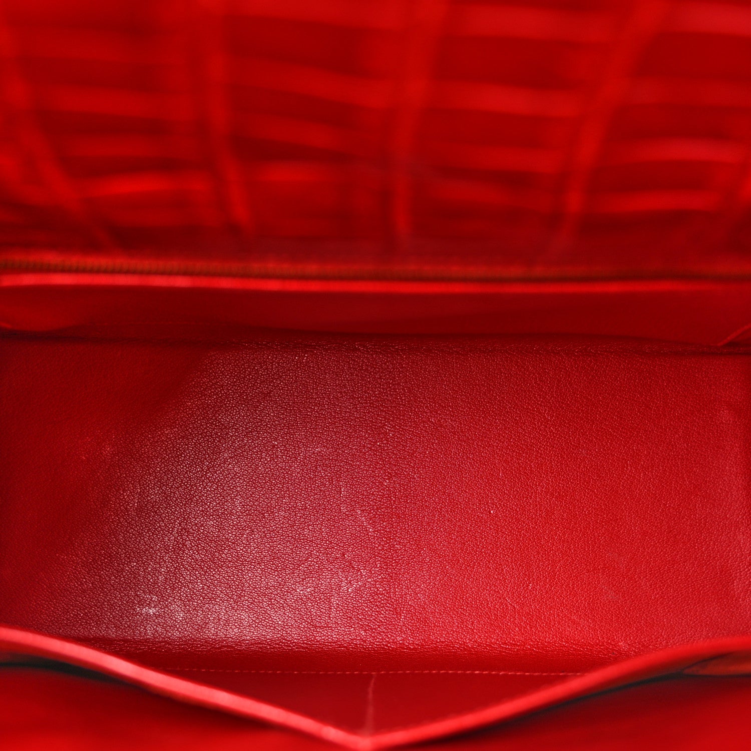 Hermes Shiny Porosus Crocodile Kelly Sellier 28 Rouge Vif 5 of 17