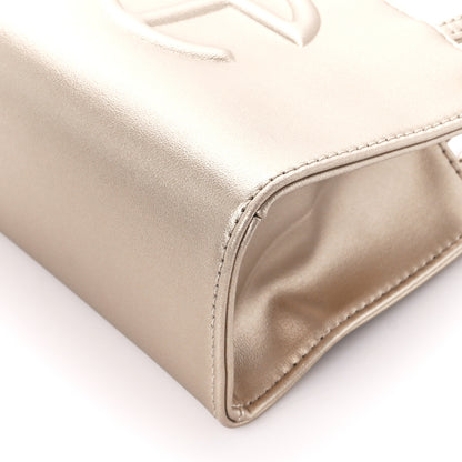 Telfar Metallic Vegan Leather Small Shopping Bag Gold 10 of 10