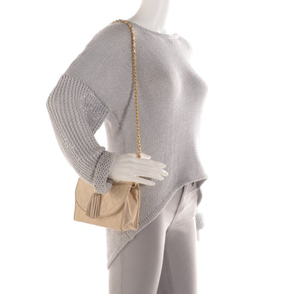 Chanel Quilted Lambskin Tassel Shoulder Bag Light Beige 2 of 10