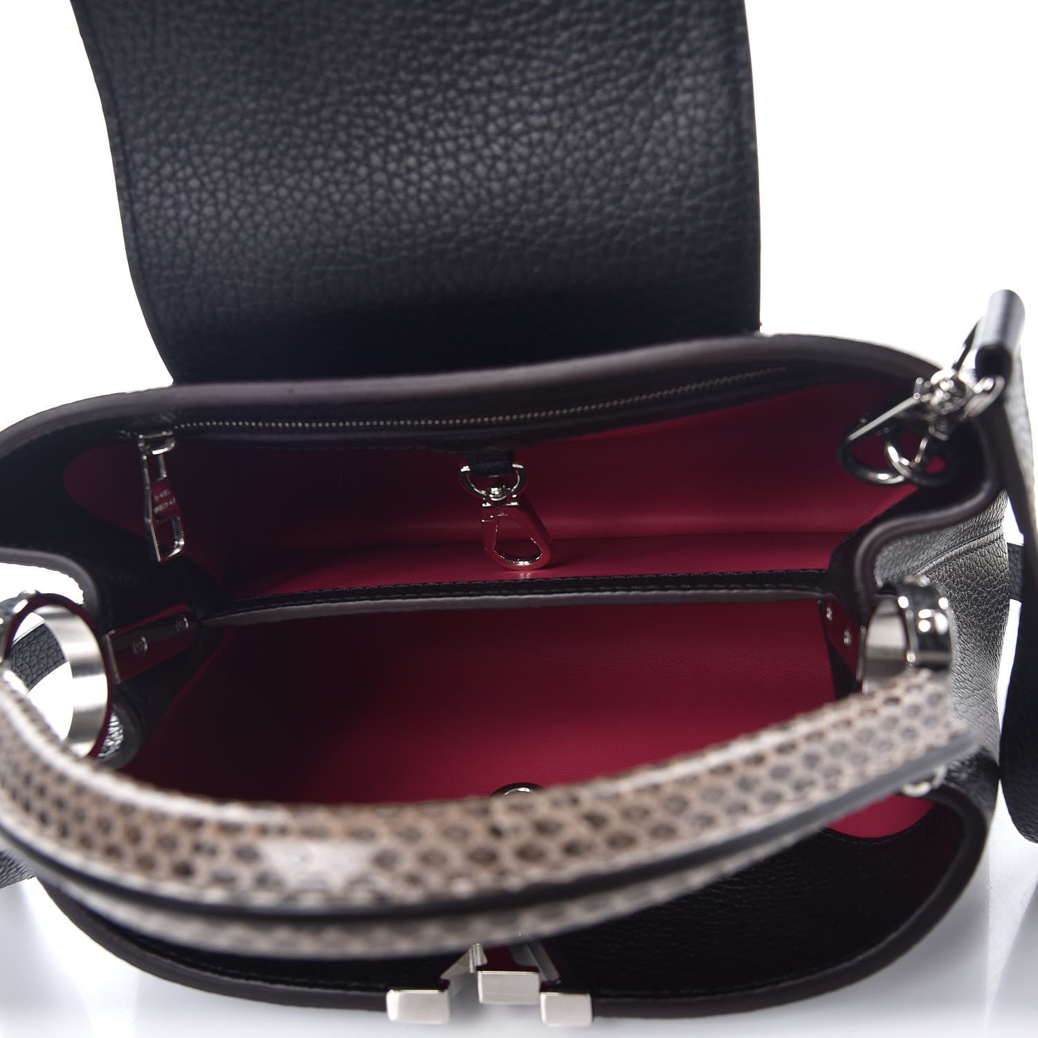Louis Vuitton Taurillon Python Capucines BB Black 6 of 8