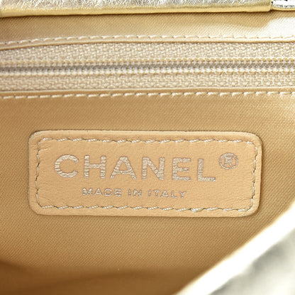 Chanel Metallic Lambskin Perforated Hollywood Accordion Flap Bag Gold 6 of 10
