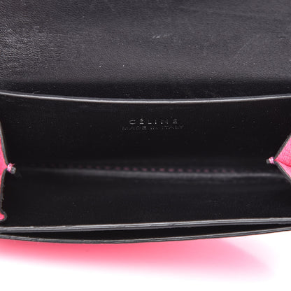 Celine Calfskin Flap Card Holder Fluo Pink 5 of 13