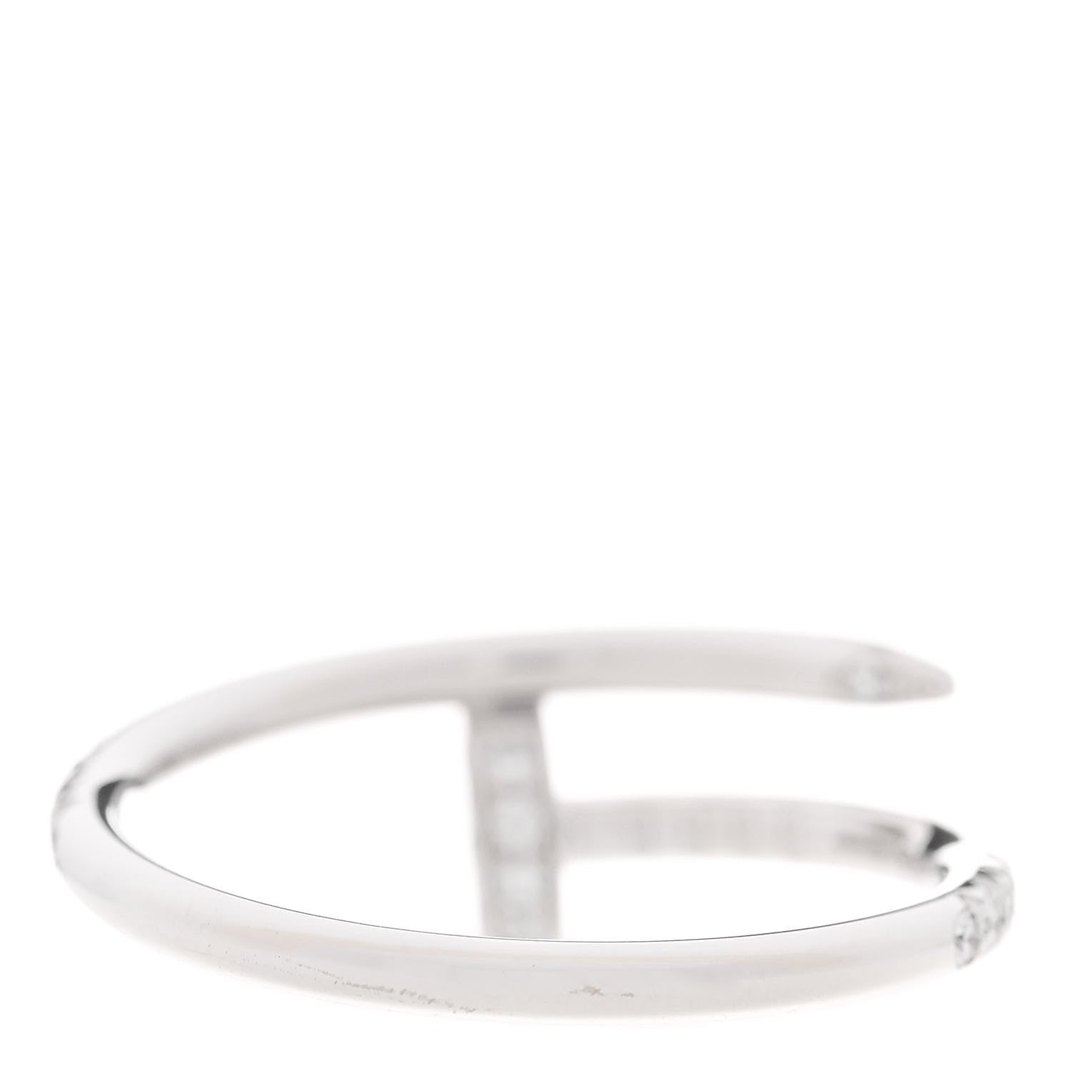 Cartier 18K White Gold Diamond Juste Un Clou Paved Ring 53 6.25 3 of 5