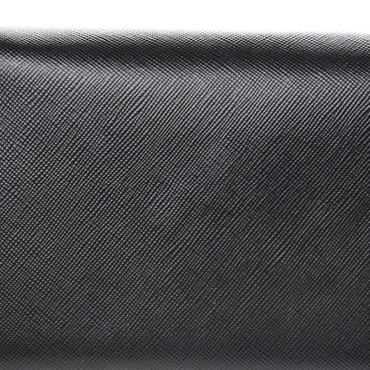 Prada Saffiano Metal Oro Chain Wallet Black 10 of 10