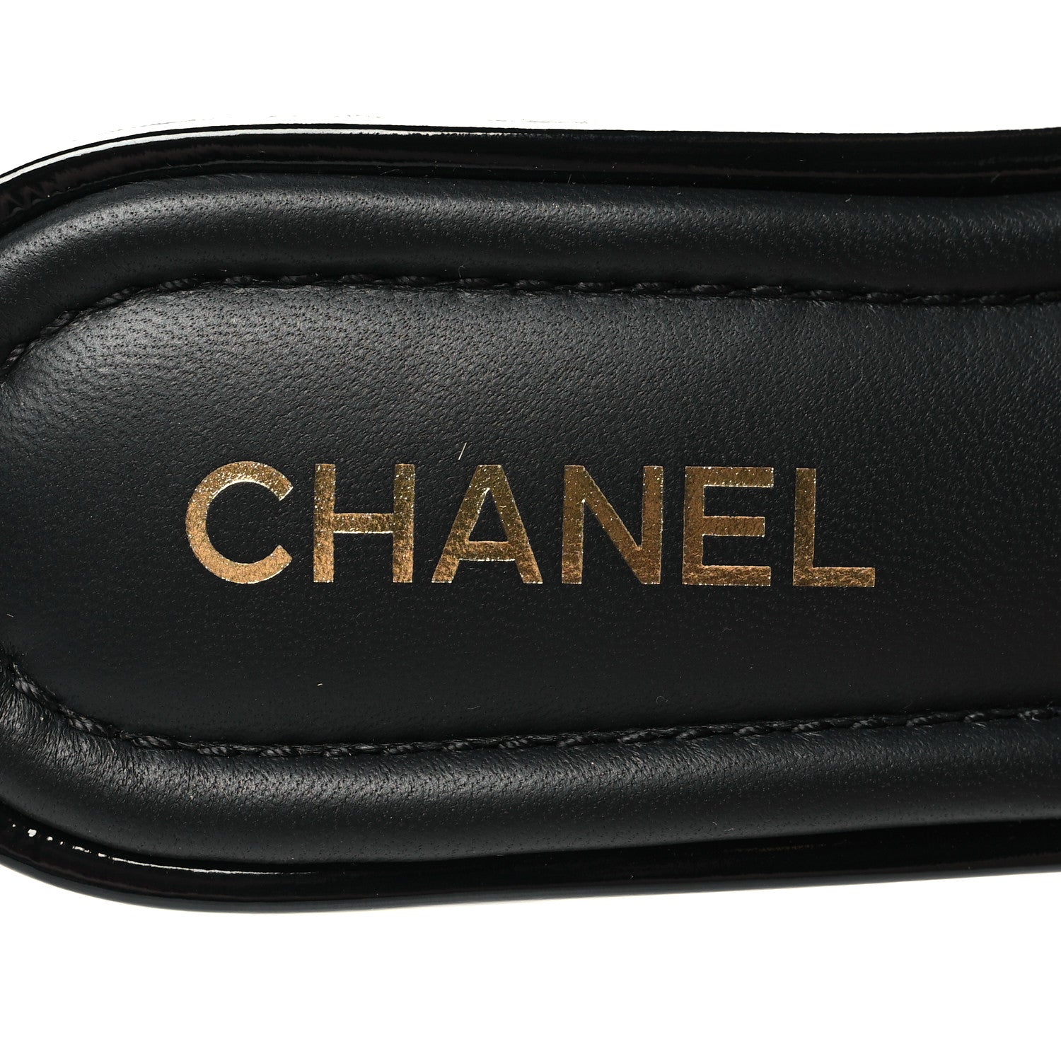 Chanel Patent Goatskin Quilted CC Mules Sandals 39 Black 8 of 9