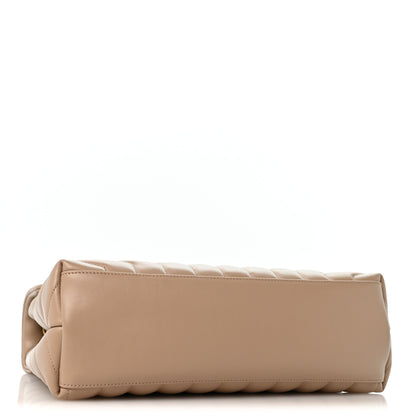 Saint Laurent Calfskin Y Quilted Monogram Medium Loulou Chain Satchel Dark Beige 4 of 10