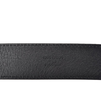 Louis Vuitton Suede Calfskin Mini Damier 40mm LV Initiales Belt 100 40 Black 6 of 6