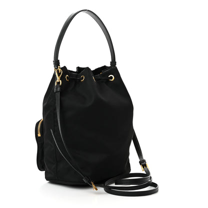 Prada Re-Nylon Duet Drawstring Shoulder Bag Black 3 of 9
