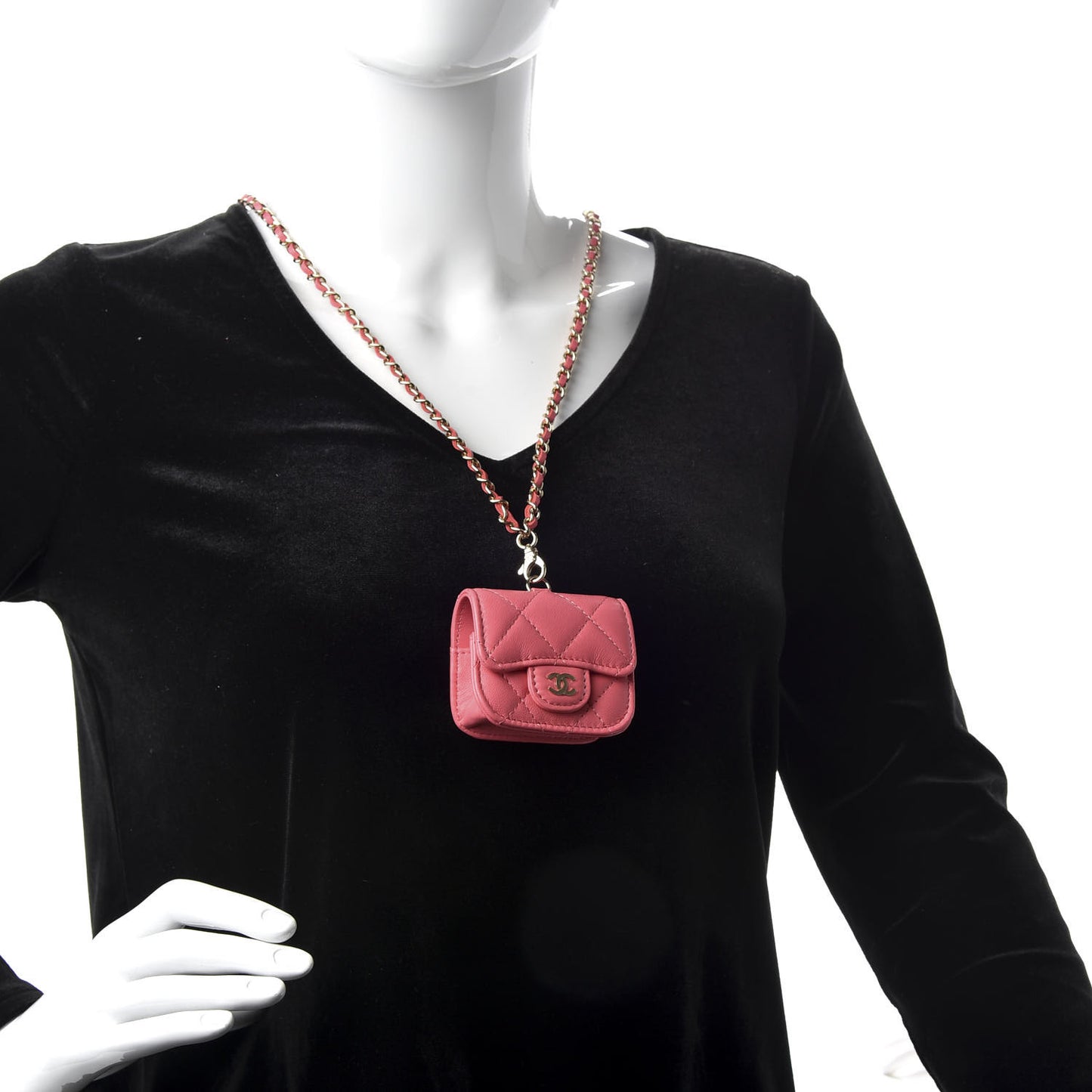 Lambskin Quilted Airpods Pro Case Coral