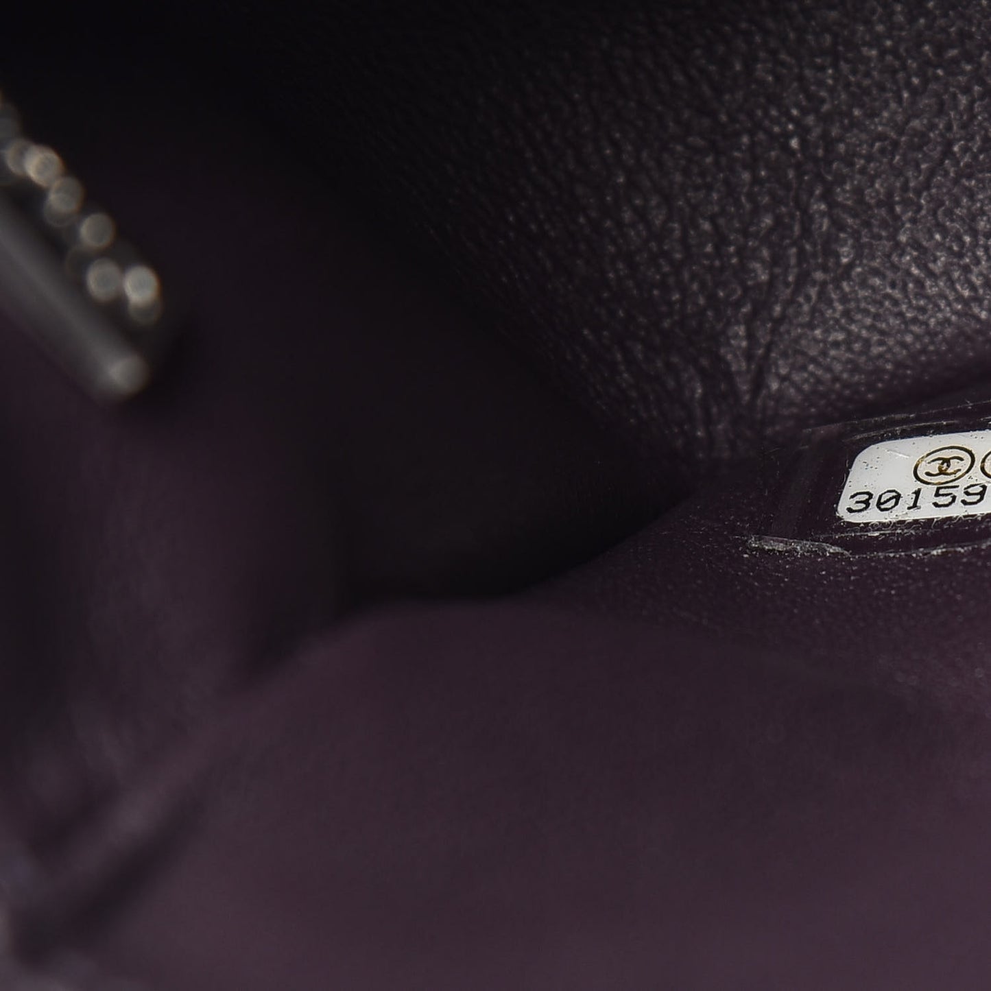 Lambskin Quilted Mini Rectangular Flap Dark Purple