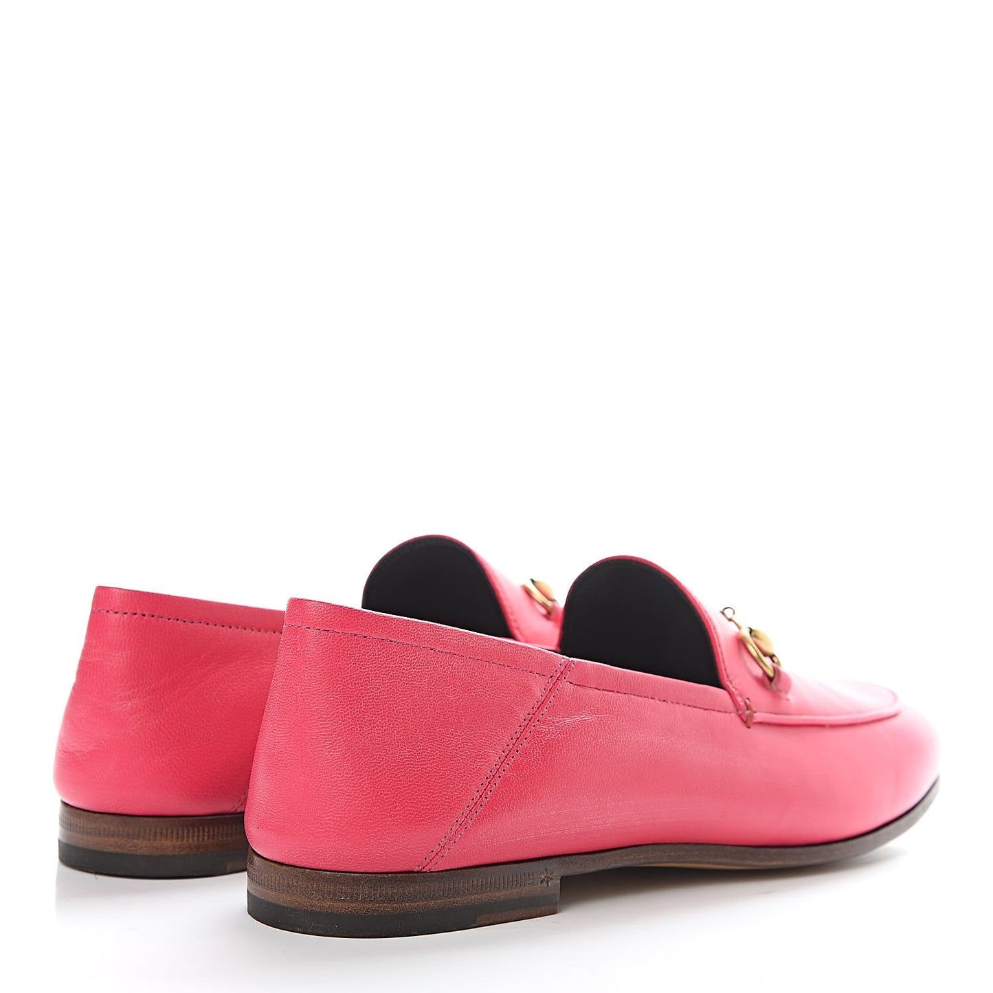 Lambskin Womens Brixton Horsebit Loafers 37 Hot Pink