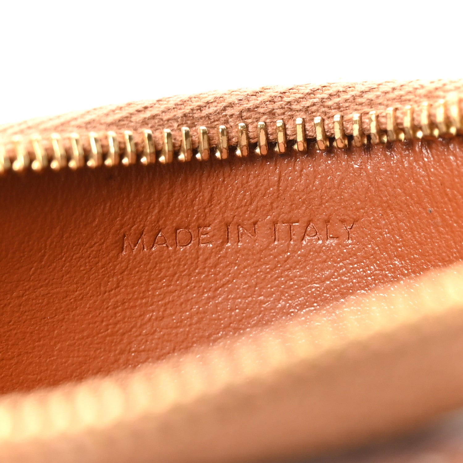 Celine Smooth Calfskin Cuir Triomphe Coin and Card Pouch With Hook Tan 7 of 7