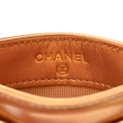 Chanel Metallic Lambskin Quilted CC Card Holder Gold 6 of 9