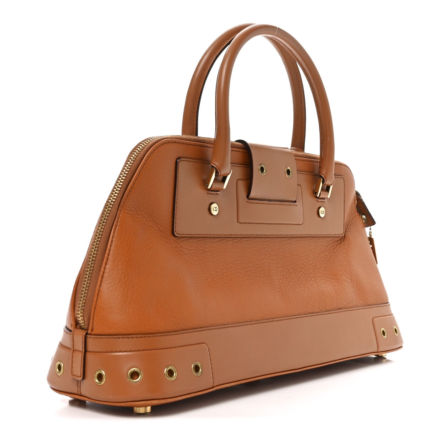 Grained Calfskin Street Chic Top Handle Bag Brown
