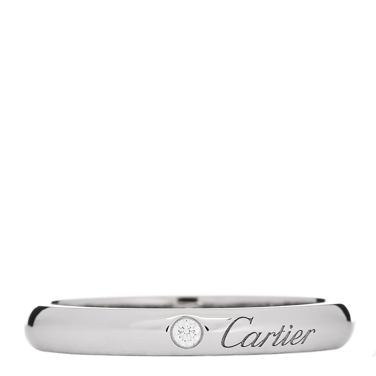 Platinum Diamond 3mm C De Cartier Wedding Band Ring 58 8.5 52/6