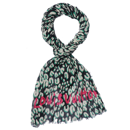 Louis Vuitton Cotton Leopard Pareo Blue Infini 1 of 7